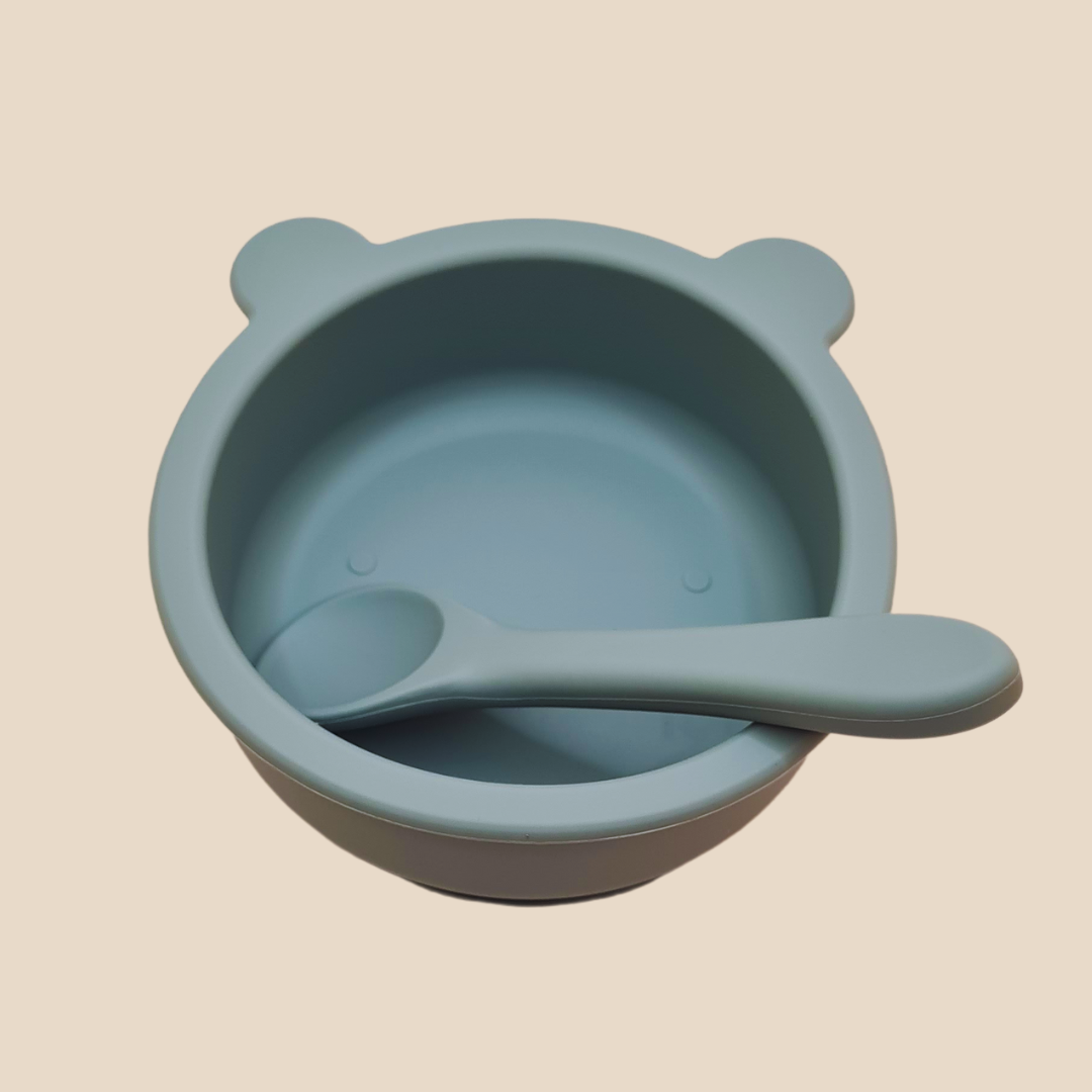 BPA Free Silicone Food Bowl & Spoon Set