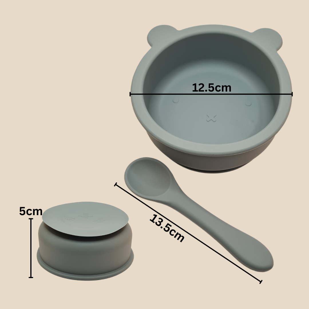 BPA Free Silicone Food Bowl & Spoon Set